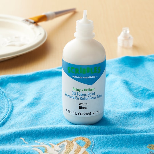 Scribbles® Shiny White 3D Fabric Paint